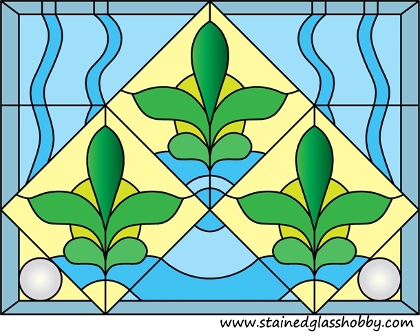 abstract floral leaf design