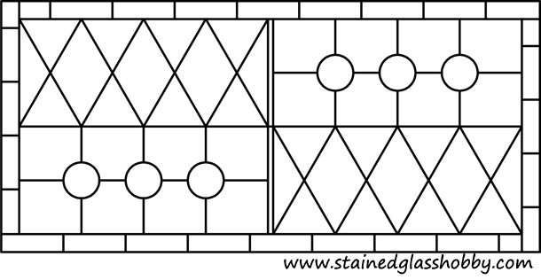 transom free stained glass pattern