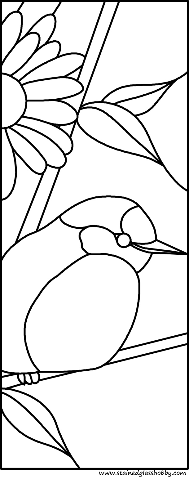 robin and daffodil pattern