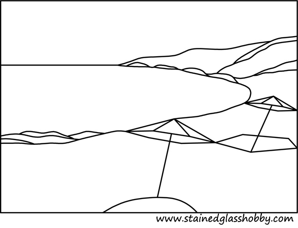 free beach umbrellas stained glass pattern