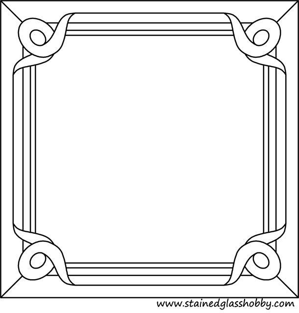 stained glass mirror border pattern