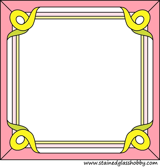 square mirror border pattern, can be easily modified to rectangle
