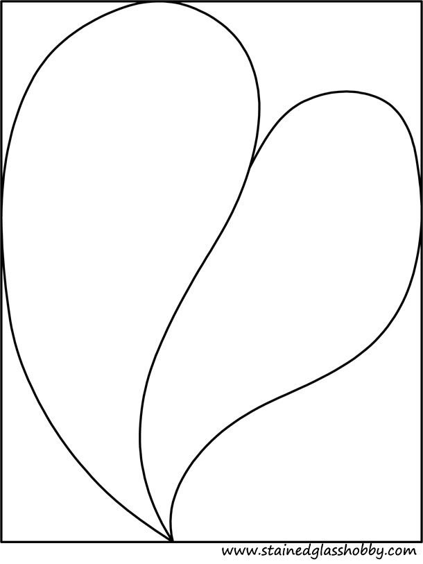 free stained glass pattern of candle holder