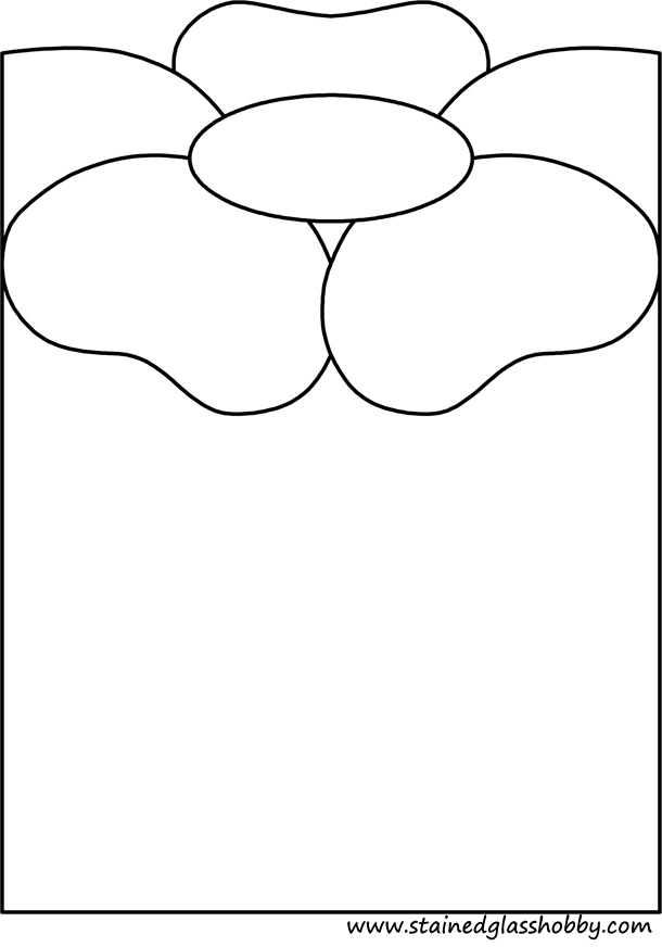 flower table top lantern staind glass pattern