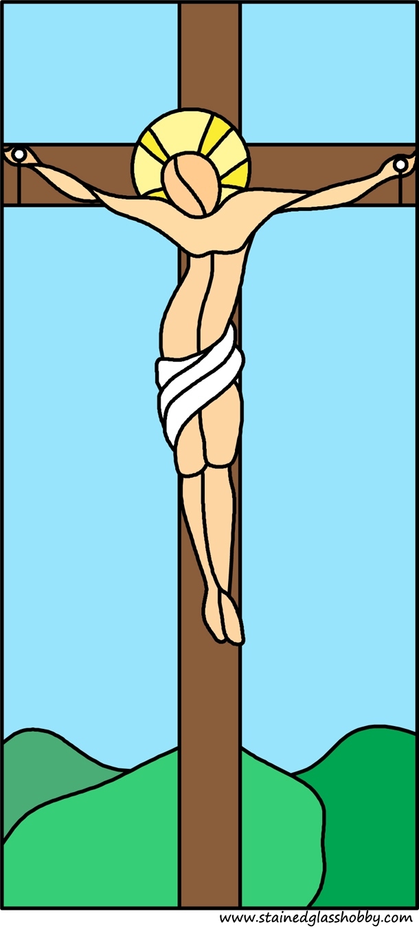 Holy Cross stained glass design