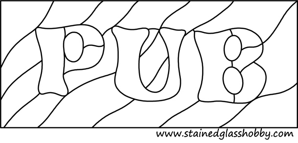 Pub panel stained glass pattern
