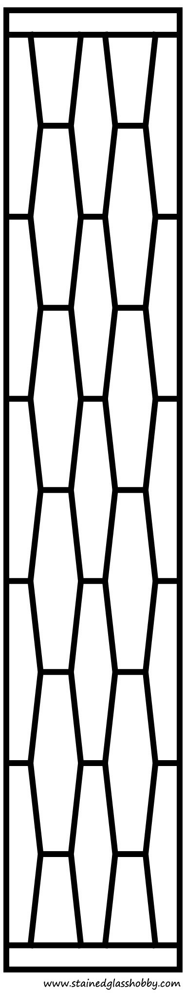 Stained glass door panel outline