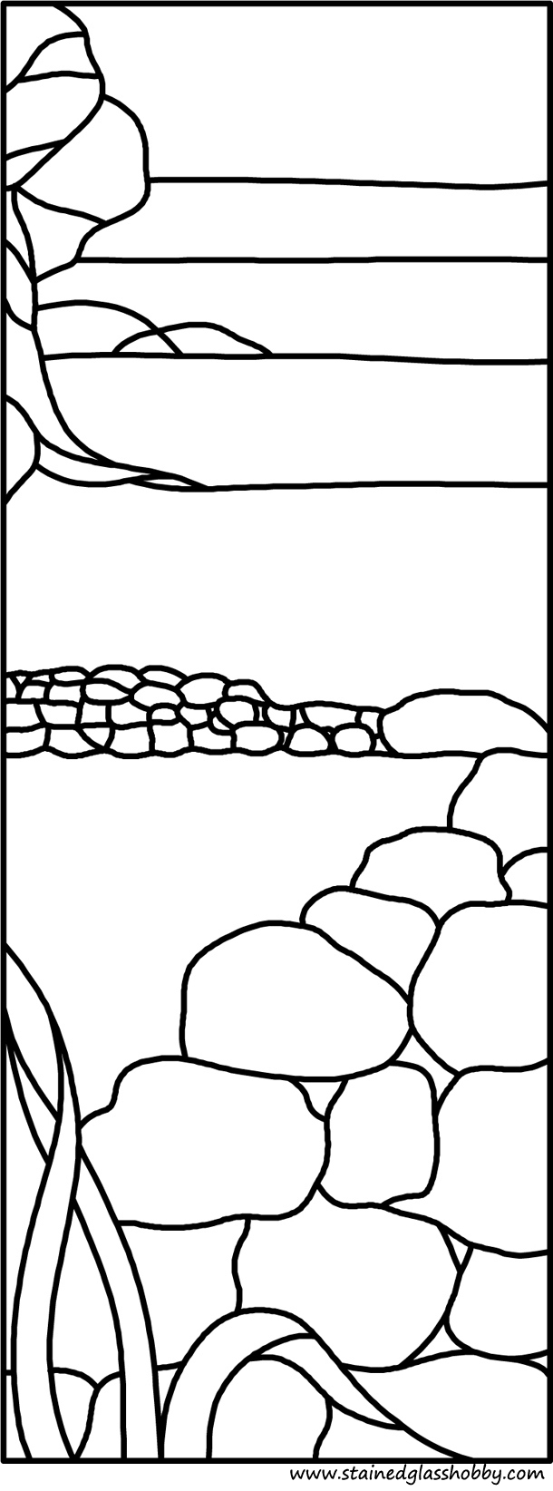 Country side stained glass pattern