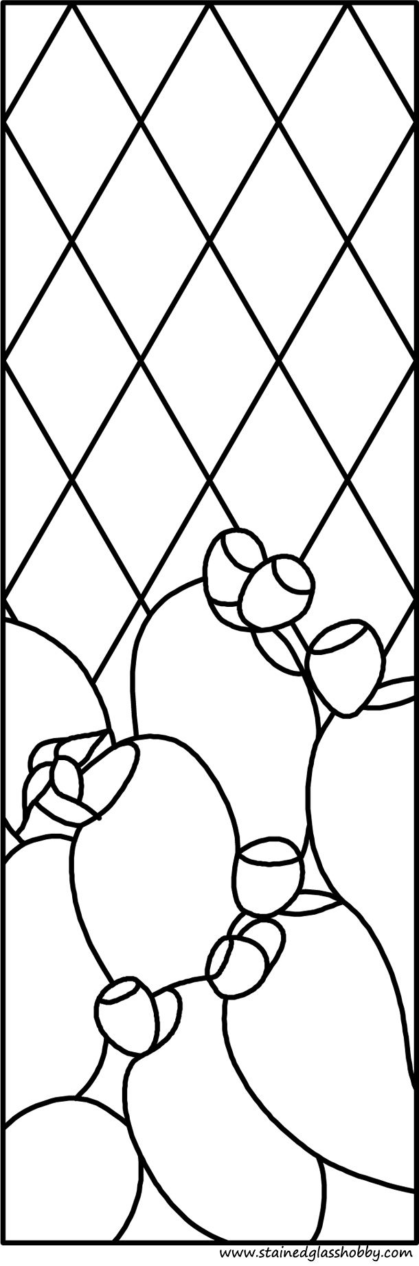 Bajtra panel stained glass pattern