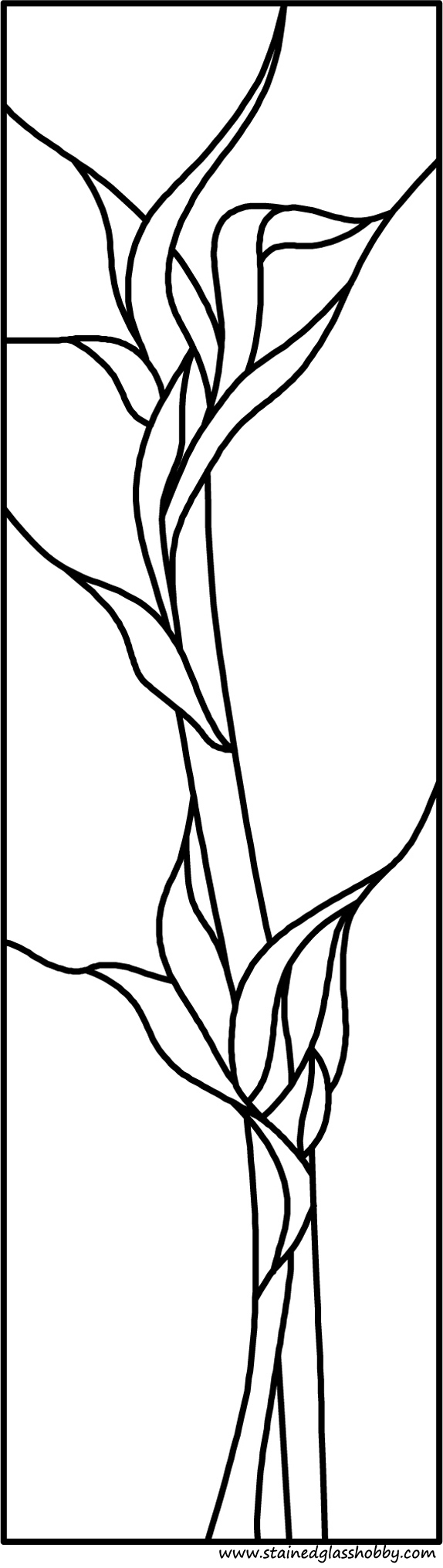Plant stained glass free pattern