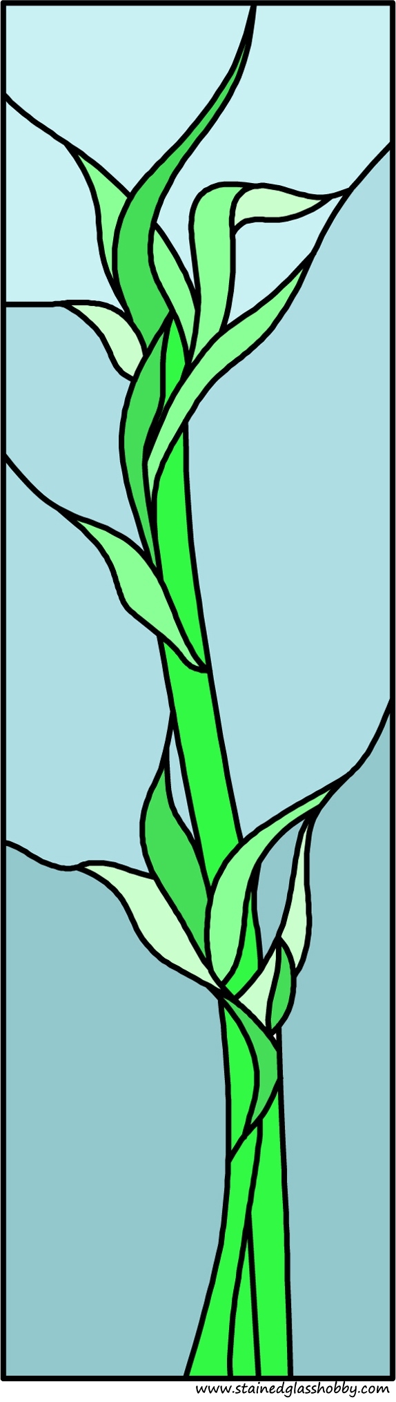 Plant stained glass free design