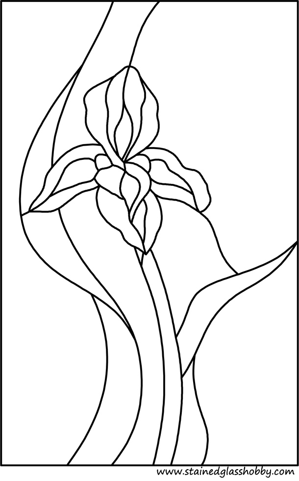 Flower stained glass pattern