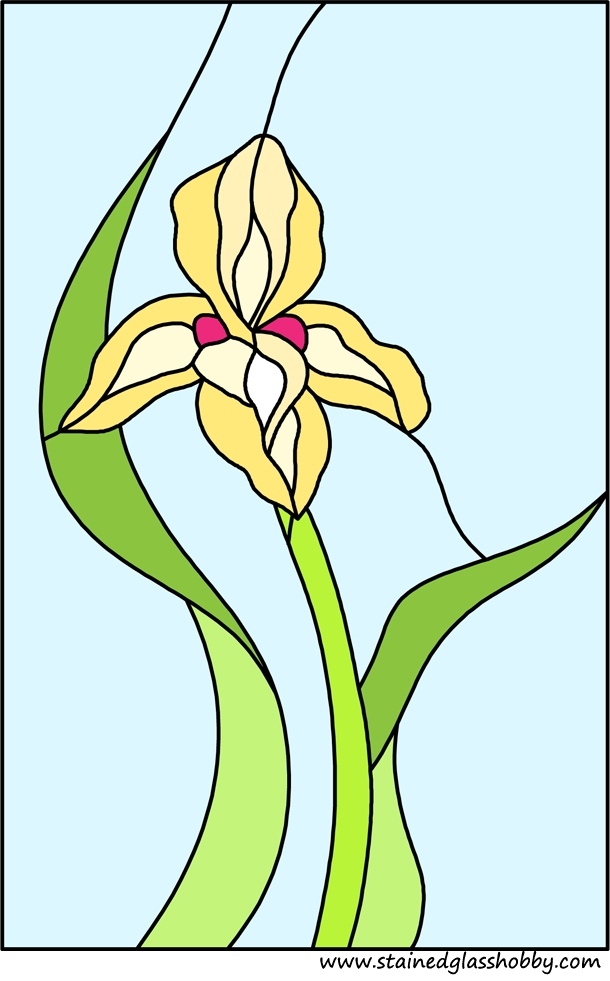 Flower stained glass design