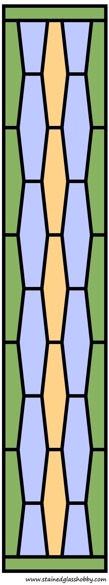 Color door panel stained glass design