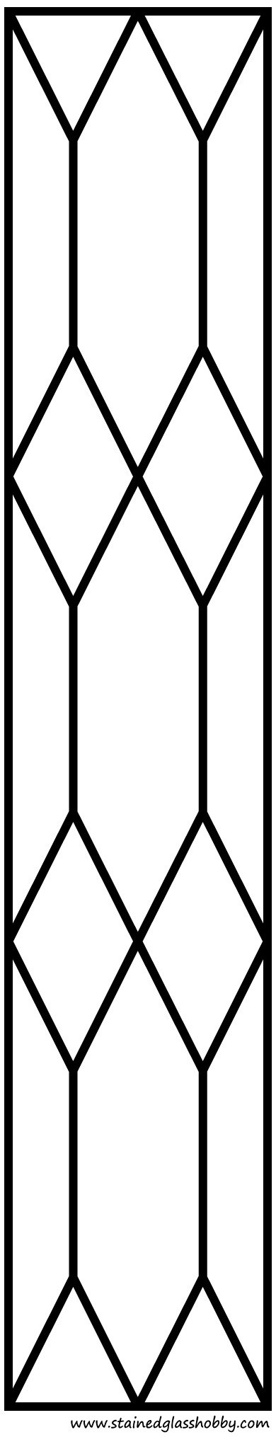 Diamond shape door panel design outline