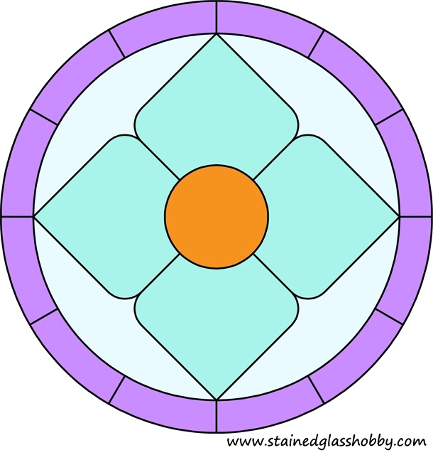 Round pattern stained glass design