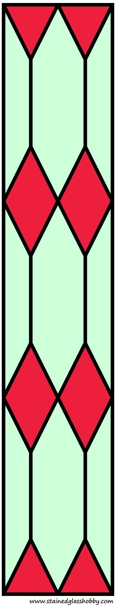 Color stained glass diamond design door panel