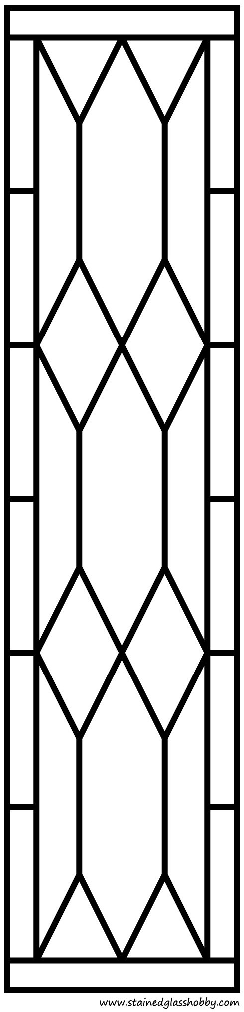 Outline diamond shape design panel