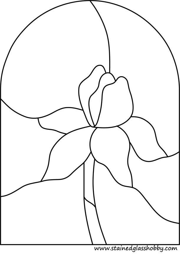 Flower stained glass pattern