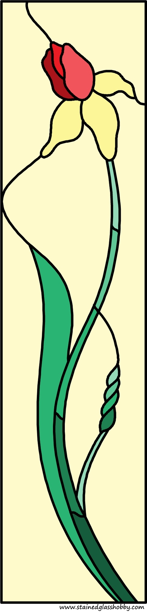 Flower stained glass design