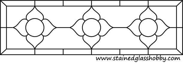 Rectangular panel for stained glass pattern 1
