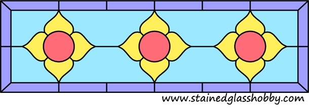 Rectangular panel for stained glass design 1