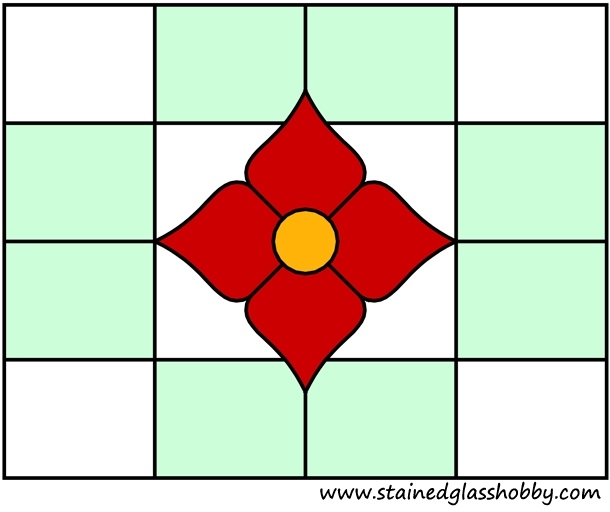 Color flower panel pattern