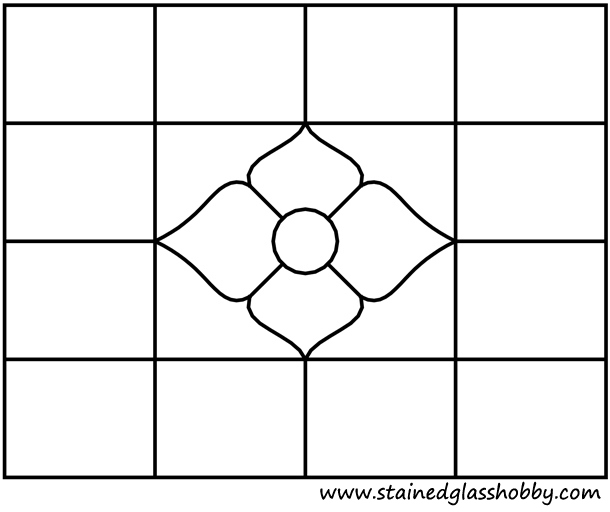 Flower panel 2 pattern outline