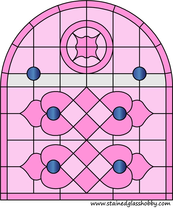Arch panel for stained glass design 2