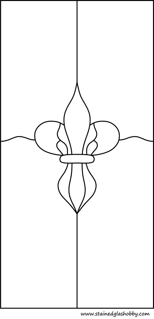 Rectangular stained glass design