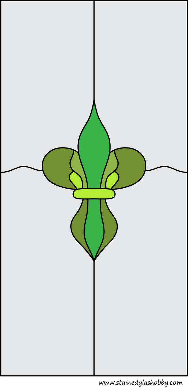 Rectangular stained glass pattern