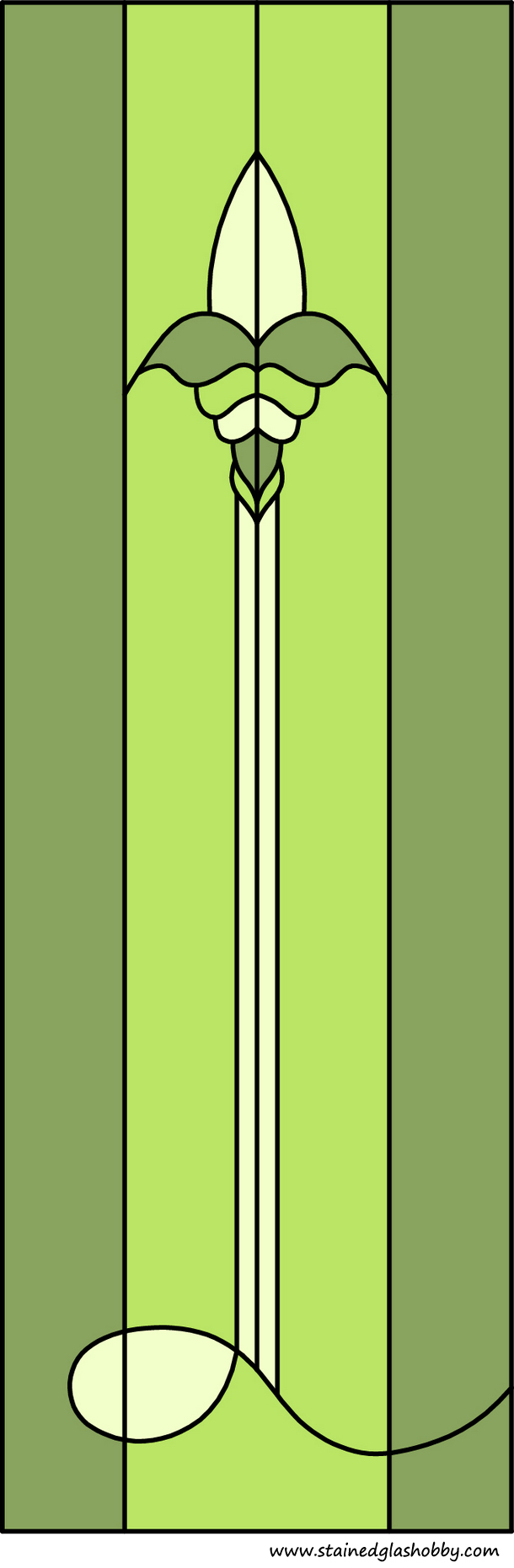 green stained glass panel