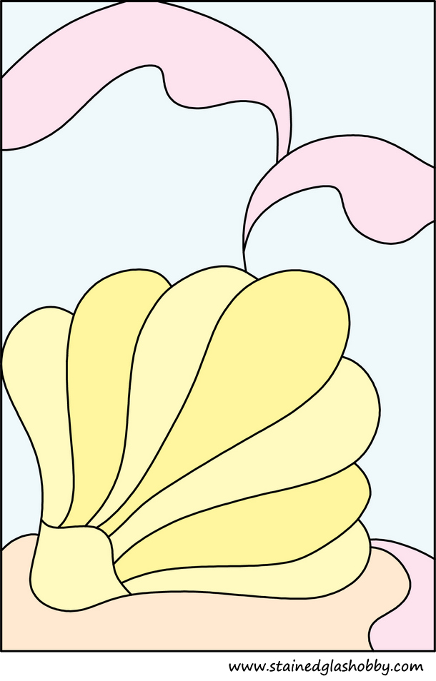 Seashell template stained glass