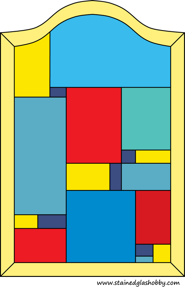 Colourful stained glass pattern
