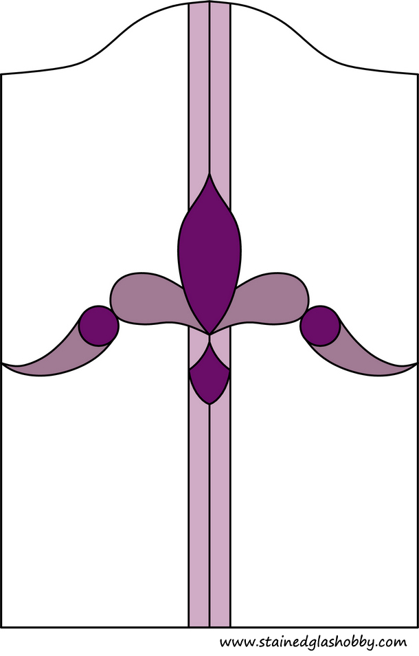 Purple panel for stained glass