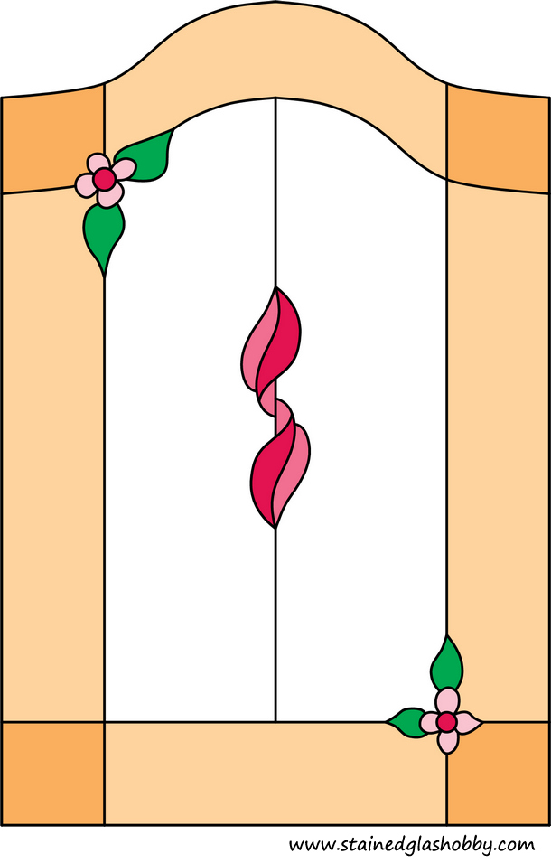 Pinkish panel for stained glass