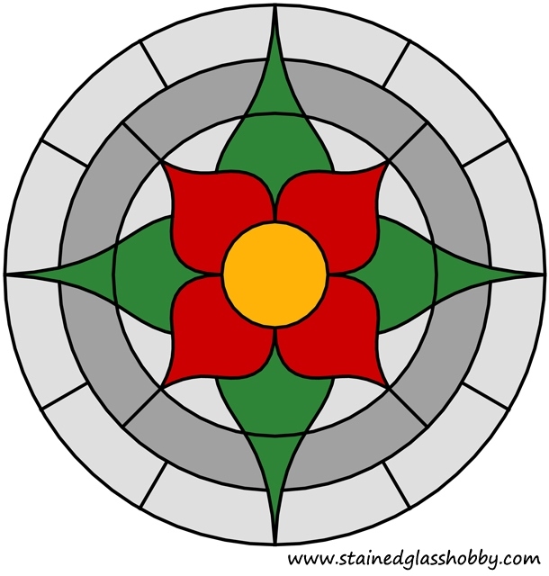 Flower round panel color design