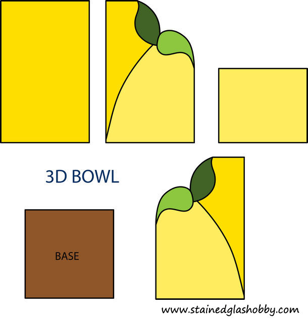 flower bowl stained glass
