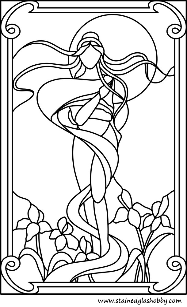 venus stained glass design