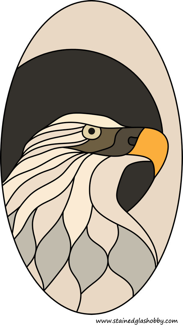 eagle stained glass design