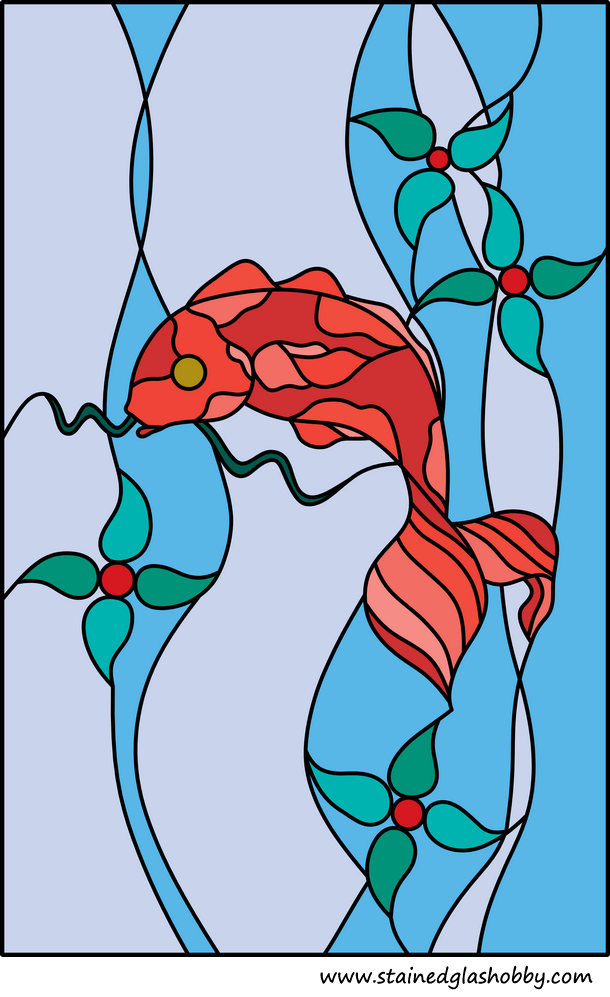 koi stained glass