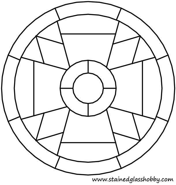 Cross stained glass free pattern