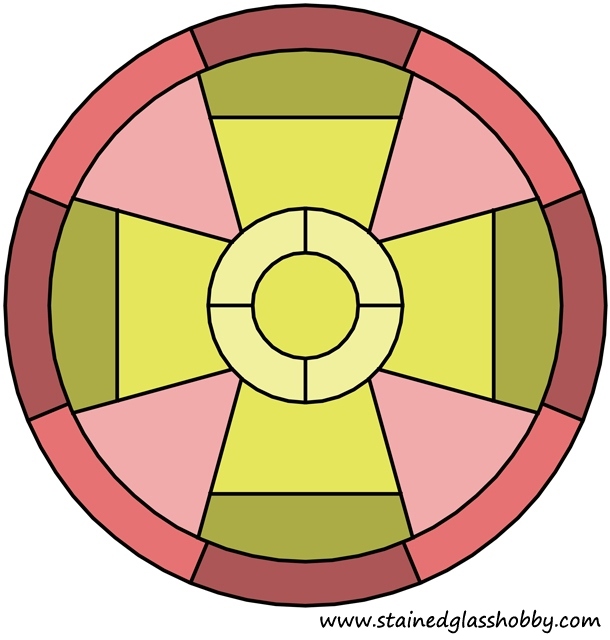 Stained glass art pattern for doors, windows etc