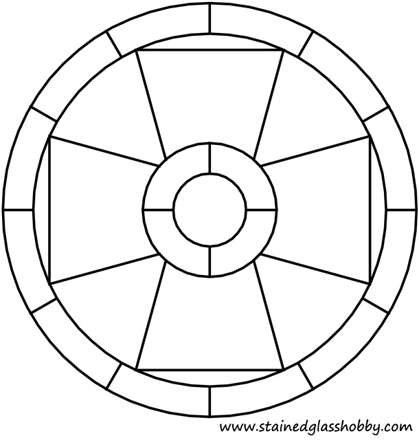 Stained glass windows and door panels pattern