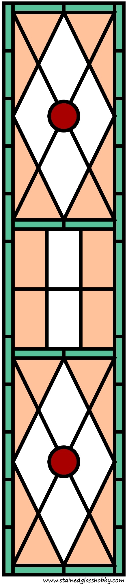 Stained glass door panel design