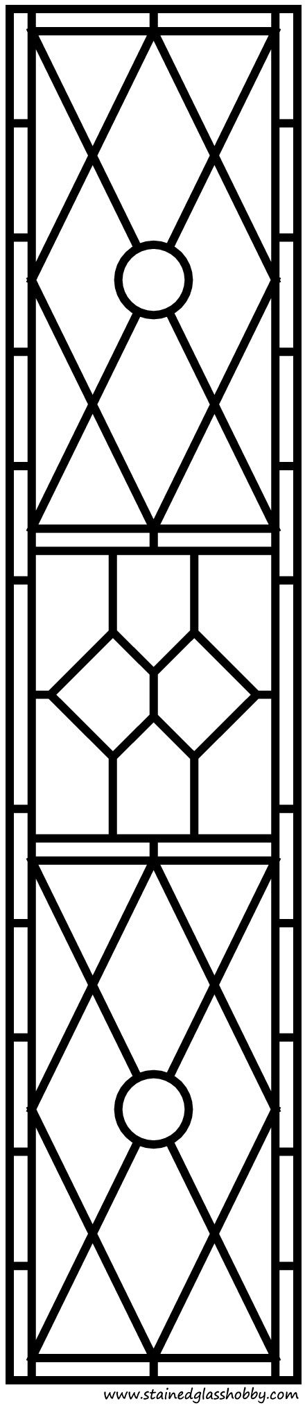 Stained glass door panel design