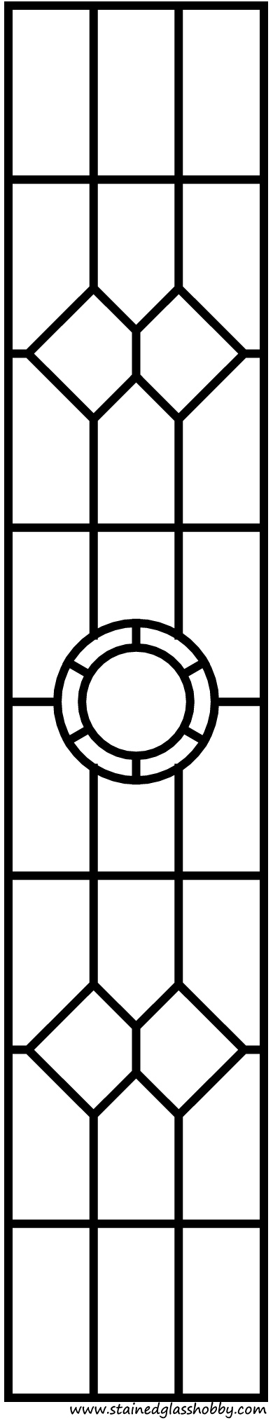 Free stained glass door panel design