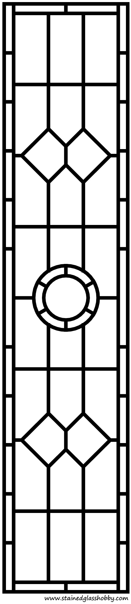 Stained glass making door panel pattern