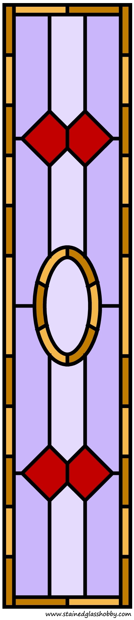 Modern design of a stained glass door panel