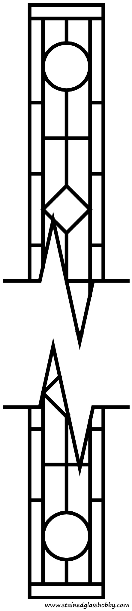 Make this stained glass pattern as long as required